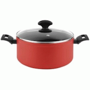 Fagor Maxima Casserole à induction 20 cm, Couvercle en verre, Aluminium forgé, Epaisseur 4 mm, Antiadhésif Ecologique XYLAN PLUS sans PFOA, Rouge - Fagor Maxima Casserole à induction 20 cm, Couvercle en verre, Aluminium forgé, Epaisseur 4 mm, Antiadhésif Ecologique XYLAN PLUS sans PFOA, Rouge -