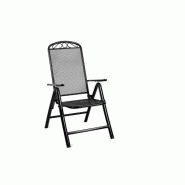 Fauteuil de jardin inclinable zuno-38 noir – MTF – acier – 3exn0032