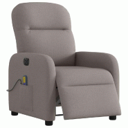 Fauteuil de massage inclinable électrique Taupe Tissu Modèle Ierdoria - 8721102959516_0