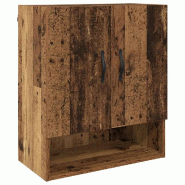 Helloshop26 - Armoire murale moderne rectangulaire 60 x 31 x 70 cm avec rangement optimisé design épuré en bois d'ingénierie bois 02_0052485 - Boi