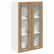 Helloshop26 - Armoire suspendue moderne avec 2 portes à charnières grand espace de rangement 60 x 31 x 100 cm en bois d'ingénierie 02_0053432 - Boi