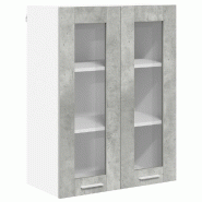 Helloshop26 - Armoire suspendue moderne avec large espace de rangement 60 x 31 x 80 cm en bois d'ingénierie gris béton 02_0053356 - gris verre 30002