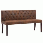 Helloshop26 - Banc banquette 148,5 x 52 x 84,5 cm similicuir daim marron 02_0010809 - 3000594482722 Helloshop26 - Banc banquette 148,5 x 52 x 84,5 cm similicuir daim marron 02_0010809 - 3000594482722