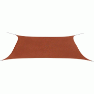 Helloshop26 - Voile toile d'ombrage parasol en tissu oxford rectangulaire 4 x 6 m terracotta 02_0008668 - inox 3000462182723