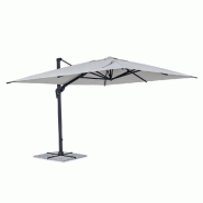 Parasol déporté Ines anthracite gris 4 x 3 x 2,59 m