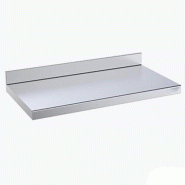 Plan de travail mural en inox avec dosseret - P 600 mm - 1800 Plan de travail mural en inox avec dosseret - P 600 mm - 1800