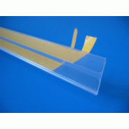 Porte étiquette 73 x 1320 double adhésif - Transparent