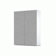 Armoire mi-haute portes battantes en bois 10 coloris - Columbia - Dimensions L80/100 x H101/133/166 cm - Serrure et jeu de clés - Garantie 3 ans Armoire mi-haute portes battantes en bois 10 coloris - Columbia - Dimensions L80/100 x H101/133/166 cm - Serrure et jeu de clés - Garantie 3 ans