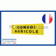 Sérigraphie bandeau adhésif CONVOI AGRICOLE 120X40 cm pour véhicule Sérigraphie bandeau adhésif CONVOI AGRICOLE 120X40 cm pour véhicule