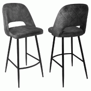 Stamp Reverdy Lot de 2 Chaises Haute MELINE grise - 3661365006099