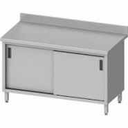 Table adossée avec portes coulissantes 1200x600x850 mm montée - P950186120S