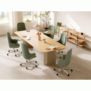 Table de réunion Xut rectangulaire avec pied en aluminium - Akaba - design modulaire par Ander Lizaso