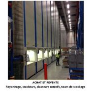 Tour de stockage occasion magasin vertical grande hauteur  jusqu'à 15 mètres pour entrepôt atelier charge de 100 à 500kg par plateau