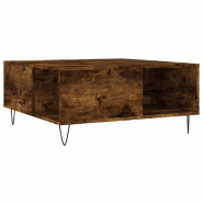VidaXL Table basse chêne fumé 80x80x36,5 cm bois d'ingénierie Modèle Nova Design - 830785