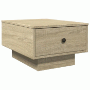 VidaXL Table basse chêne sonoma 60x45x31 cm bois d'ingénierie Modèle Orion Line - 848082