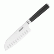 Vogue Couteau inox santoku (L)130 mm, manche noir - 5050984669910 Vogue Couteau inox santoku (L)130 mm, manche noir - 5050984669910