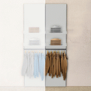Élément suivant Alias 2 tablettes blanc + 1 penderie L60xH240cm