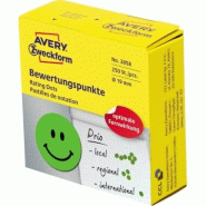 Avery Zweckform Pastilles de couleurs, visage positif, vert - 3858