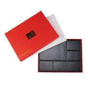 Boîte-cadeau rigide de chocolat noir d'impression adaptée aux besoins du client avec le logo d'or - am packaging company limited - 150*100*15 mm