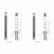 Borne lumineuse d'éclairage public électrique sap 1200 / hid / halogène / fluorescente / 23 - 100 w / en aluminium anodisé / 1.2 m