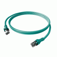 Cordon EasyLan DualBoot PushPull IP20, Cat.6A (Classe EA), S/FTP, turquoise, 5 m_0