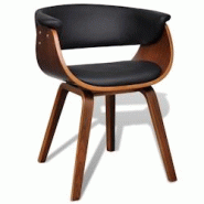 Décoshop26 - Chaise de salle à manger confort optimal bois courbé et synthétique noir CDS020018 - noir 3001046699781 Décoshop26 - Chaise de salle à manger confort optimal bois courbé et synthétique noir CDS020018 - noir 3001046699781