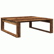 Décoshop26 - Table basse style rustique 100 x 100 x 35 cm bois d'ingénierie marron DEC040201 - marron Bois massif 3000264801723