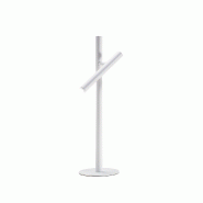 Gea Luce Lampe De Table Gealuce Gls En Aluminium Blanc Mat - Lampe Led Orientable 5,4W Avec Variateur Push, 3000K, Faisceau 25°, Ip20 - blanc GLSB40