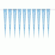 Guirlande de fanions bleue & argentée chiffre 80 - 83444