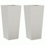 Helloshop26 - Jardinière bac lit surélevé plantes fleurs jardin terrasses lot de 2 35 x 35 x 75 cm acier inoxydable gris clair 02_0038944 - 3000217 Helloshop26 - Jardinière bac lit surélevé plantes fleurs jardin terrasses lot de 2 35 x 35 x 75 cm acier inoxydable gris clair 02_0038944 - 3000217