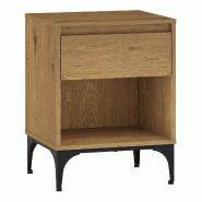 Helloshop26 - Table d'appoint 62 x 46 x 40 cm effet chêne foncé 03_0010917 - métal 3000225479398 Helloshop26 - Table d'appoint 62 x 46 x 40 cm effet chêne foncé 03_0010917 - métal 3000225479398