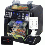 Jubula MV-600 Compteuse et trieuse de billets + Imprimante Jubula MPR-1 | Détection avancée de faux billets UV/MG/IR/DD/2CIS etc.| EUR USD GBP etc.
