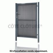 Portillon grillagé Andalou - droit - occultant avec kit M55 - largeur 1m136, hauteur 1m03 à 1m93 Portillon grillagé Andalou - droit - occultant avec kit M55 - largeur 1m136, hauteur 1m03 à 1m93