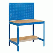 PROREGAL Etabli BUFFALO avec paroi à outils | HxLxP 84x90x61cm | Capacité de charge 400kg | Bleu - bleu métal PR_RS37-01 PROREGAL Etabli BUFFALO avec paroi à outils | HxLxP 84x90x61cm | Capacité de charge 400kg | Bleu - bleu métal PR_RS37-01