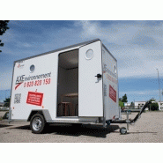 Roulotte de chantier base de vie - 4 à 12 personnes - Équipée WC, vestiaires, panneaux solaires, kitchenette_1