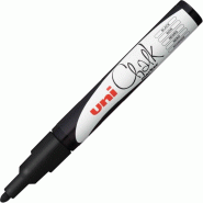 Uni-ball Marqueur craie Chalk Marker, pointe ogive 0,9-1,3 mm, encre noire - 49027781075446