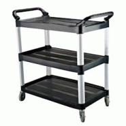 Vaiotec Chariot de service EASYLINE, plastique, grand format / 3 étagères, 1020 x 500 mm - plastique 10270 Vaiotec Chariot de service EASYLINE, plastique, grand format / 3 étagères, 1020 x 500 mm - plastique 10270