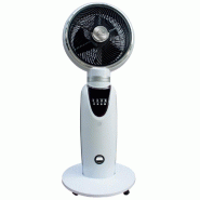 Ventilateur-nébuliseur sur pied à 3 vitesses avec télécommande, colonne avec télécommande, fonction anti-moustiques et ioniseur, 3 litres - Blan
