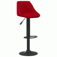 VidaXL Tabouret de bar Rouge bordeaux Velours Modèle Flex Panorama - 335344