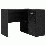 Bureau d'angle avec tiroir Chêne noir 102 x 88 x 75 cm Modèle Titan Modern - 8721158934499