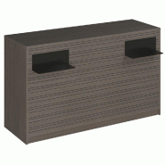 Comptoir Vertigo H T04 dble noir L170cm - 3 tab.Coulis. 6tab.Amovib noyer foncé