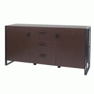 Décoshop26 - Buffet 2 compartiments de rangement avec porte et étagère 80x160x40 cm MDF pin marron foncé et métal 04_0005982 - marron 3000261583769 Décoshop26 - Buffet 2 compartiments de rangement avec porte et étagère 80x160x40 cm MDF pin marron foncé et métal 04_0005982 - marron 3000261583769