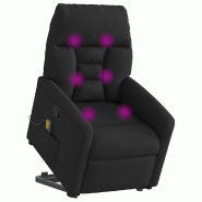 Fauteuil de massage inclinable Noir Tissu Modèle Ismaria - 8721102960260