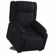Fauteuil inclinable électrique noir similicuir Modèle Arvanelis - 8721012176522