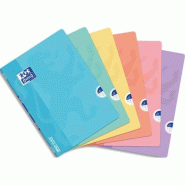 Oxford Lot de 10 Cahier Openflex Pastel piqué A4, 96p./48 feuilles 90g/m², Séyès, coloris assortis (6) - 3020120203997