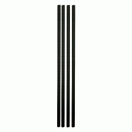 Paille droite papier Ø0,60x25cm noir - par 3000