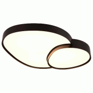 Plafonnier LED design noir mat, dimmable avec télécommande - Trio - Rise - noir métal 4017807600612