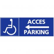 Refz402 - panneau accès parking handicapés - abc signalétique - dimensions : 5 cm à 40 cm