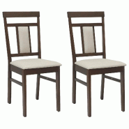 VidaXL Chaise de salle à manger 2 pcs Marron clair et clair Modèle Vega Executive Essence - 42020501