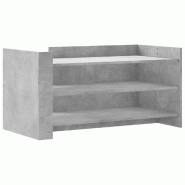 VidaXL Table basse gris béton 100x50x50 cm bois d'ingénierie Modèle Sirius Industriel - 848349